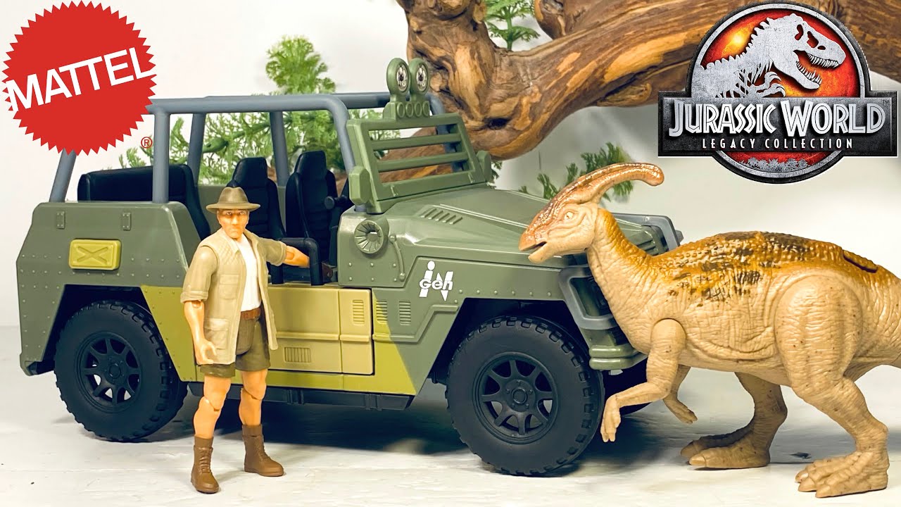 Coffret véhicule et figurine Dinosaure - Capture sur Isla Sorna