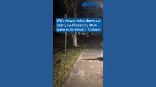 WWL viewer video: Car swallowed by Uptown sinkhole