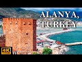 [4k] Walking tour in ALANYA - Promenade and RED TOWER (Kızıl Kule), Turkey