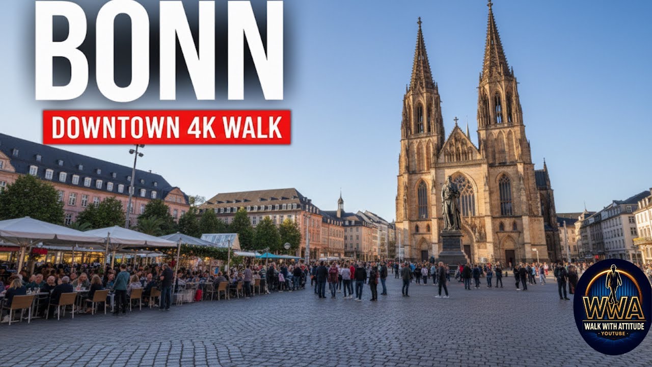 📍 Bonn, Germany 4K Walking Tour – Captions & Immersive Sound [4K Ultra HD/60fps]