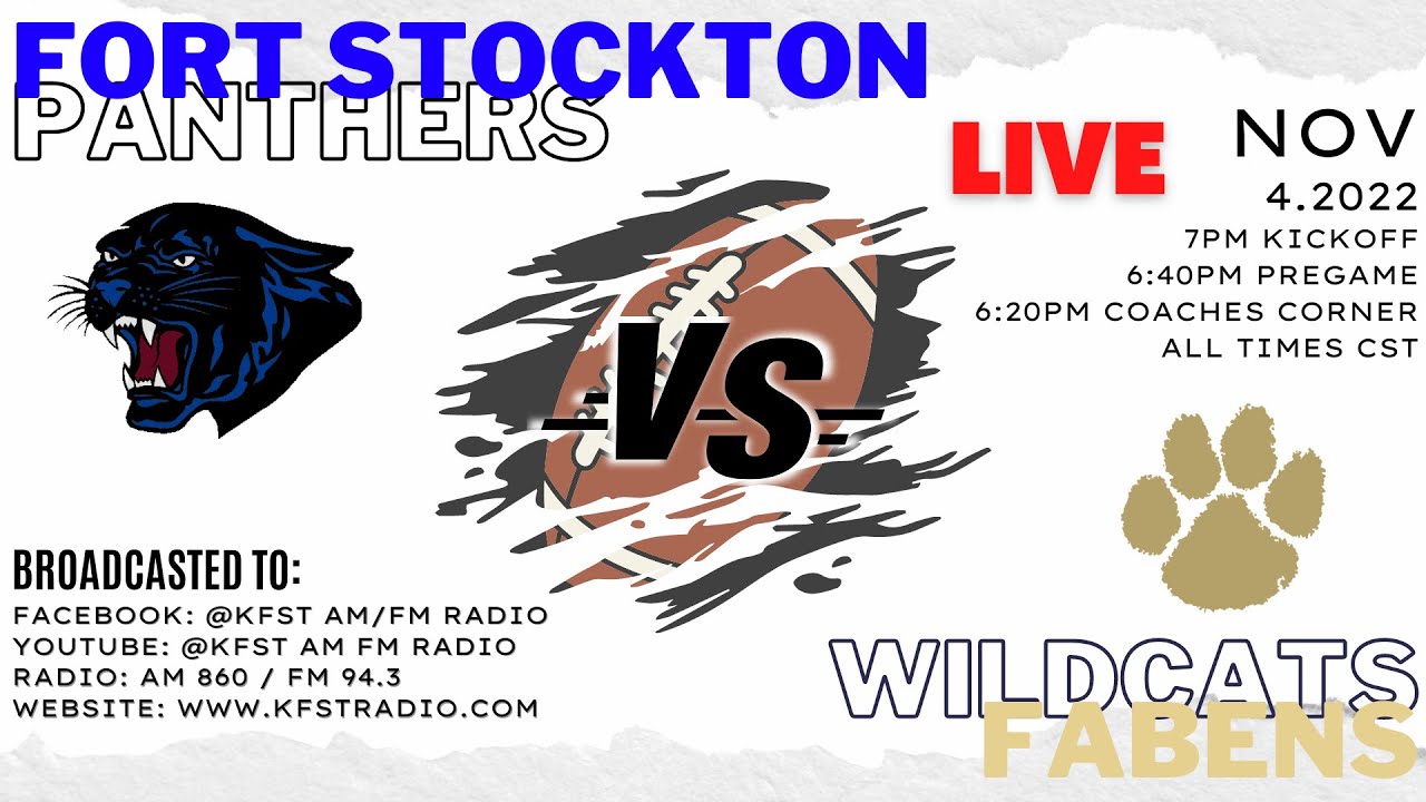 Fort Stockton Panthers VS. Wildcats Fabens YouTube