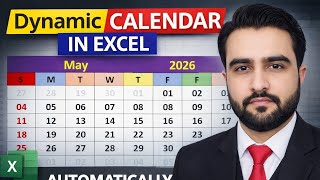 Dynamic Calendar in Excel | Auto Update Monthly Calendar (Easy)