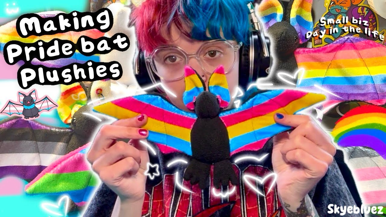 ̥˚✧ Making Pride Bat Plushies*̥˚✧🏳️‍🌈Queer\Autistic Owned Small Business Studio Vlog*̥˚✧