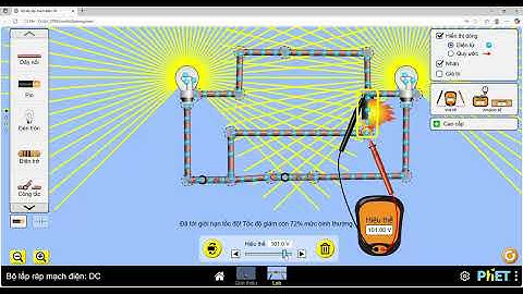 Phần mềm PhET mô phỏng mạch điện.