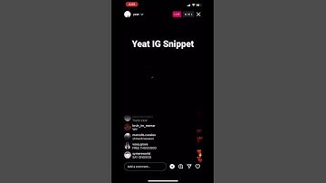 Yeat Snippet on IG Live