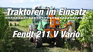 Traktoren im Einsatz: Fendt 211 V Vario beim Entlauben im Weinberg (FULL HD Film)