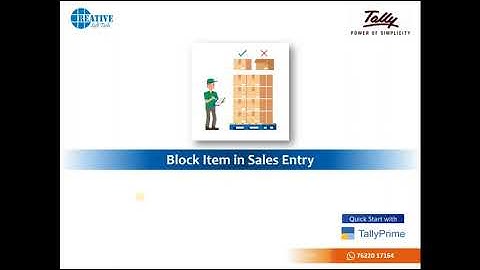Block / Control Item in Sales in Tally Prime | Add-on | Creative Softtech