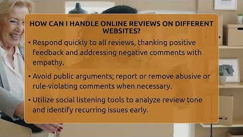 How Can I Handle Online Reviews On Different Websites? - Everyday-Networking