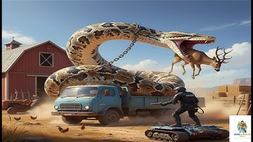 Animal Rescue: Brave Soldier Battles Giant Snake to Save Deer from Deadly Attack