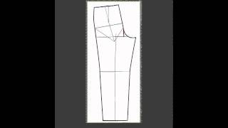 Trouser pattern adjustment. Flat seat.