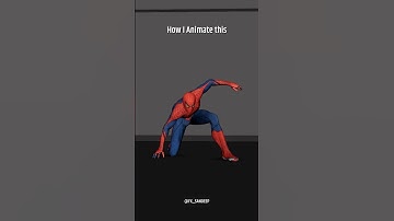 How I did spiderman landing animation in Maya.Process of bringing spider man 3d character into life