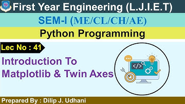 Lec-41_Introduction To Matplotlib And Twin Axes | Python Programming | First Year Engineering