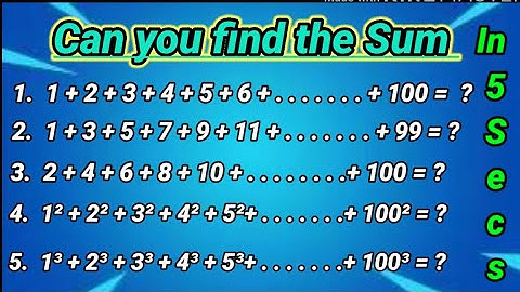 How to find Sum of first n natural numbers