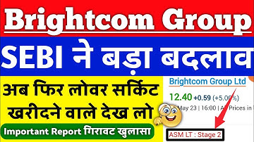 BCG में SEBI ने बड़ा बदलाव किया | Brightcom stock news | Brightcom Group share latest news #bcg