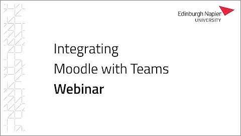 Integration Moodle with Teams Webinar