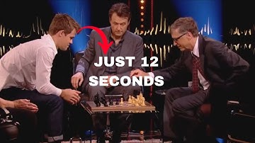 Magnus Carlsen Checkmates Bill Gates in just 12 seconds REACTION