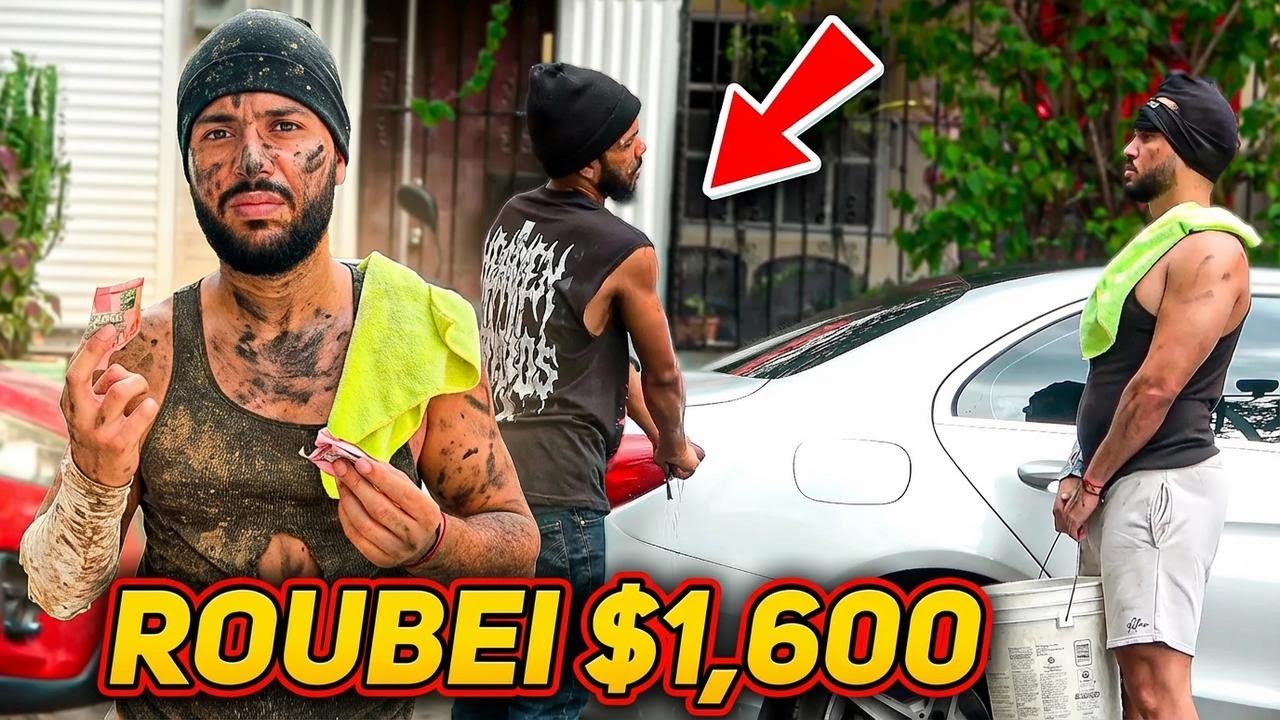 Me disfarcei de morador de rua e surpreendi esse lavador de carros!😱