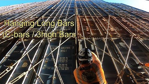 Lashing Containers - Long Bars (C-Bars / 3 high bar) Longshoreman work