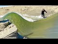 River connected to ocean and formed waves to surf