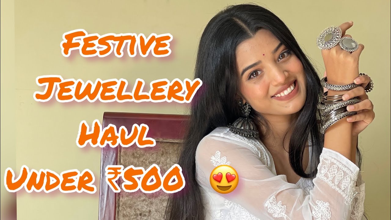 Festive jewellery haul under ₹500 😍| Harshita karma #amazonfinds # ...