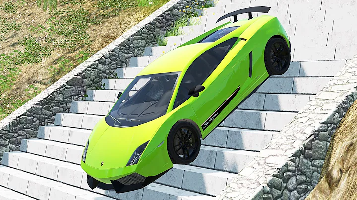 Mobil vs Stairs #3 - BeamNG Drive