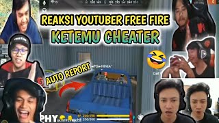 REAKSI YOUTUBER FREE FIRE KETEMU CHEATER - Frontal gaming | Letda hyper