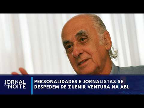 Public figures and journalists bid farewell to Zuenir Ventura at the ABL | Jornal da Noite