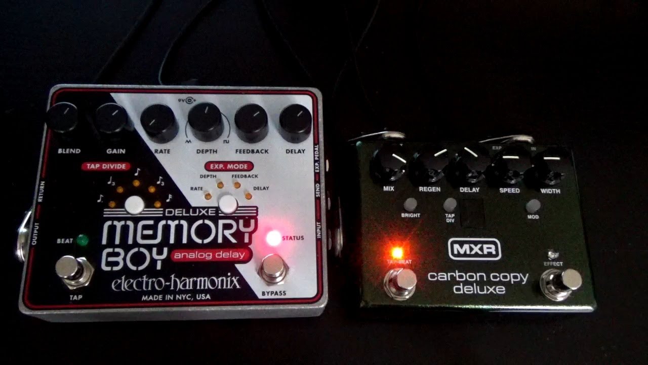 MXR Carbon Copy Deluxe vs. Electro Harmonix Deluxe Memory Boy Analog