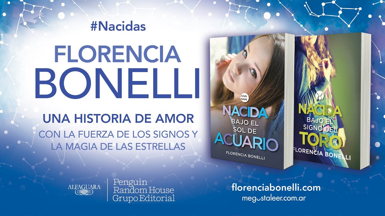 cincuenta ciento Libro Nacida bajo el sol de Acuario de Florencia Bonelli -Presentación completa