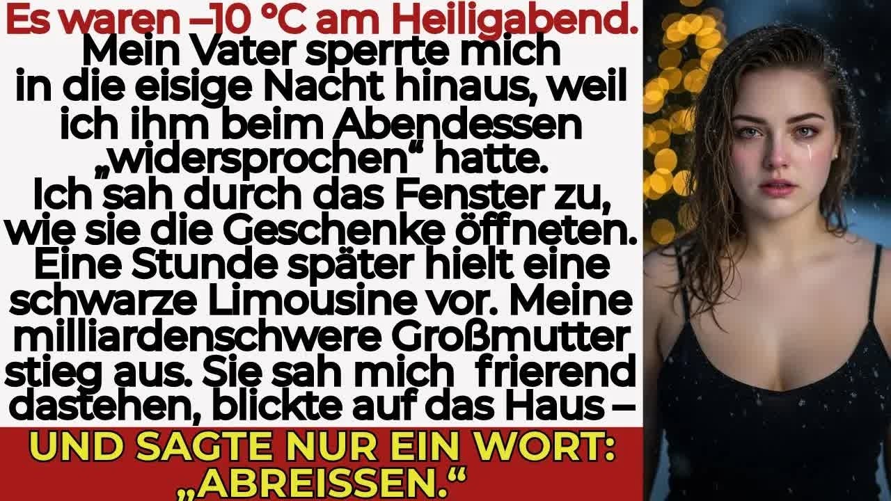 Meine Familie ließ mich bei  12°C draußen — dann kam der Notar meiner verstorbenen Milliardärin