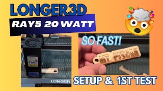 Longer Laser Faster Cuts! Longer Ray5 20W Lightburn Keychain First Test