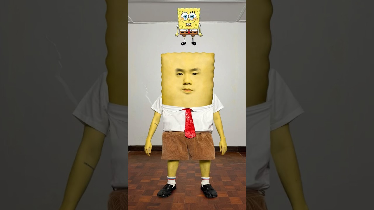 spongebob ในชีวิตจริง #ตลก #บ้านกูเอง #ตัดต่อ #cosplay #spongebob