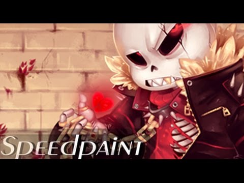 Underfell Sans Speedpaint Undertale Au Still Determined Kid Youtube