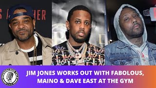 Jim Jones Working Out With Dave East, Fabolous & Maino #Shorts