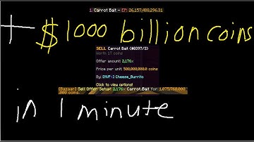 +1000 BILLION in 3 minutes from Bazzar (Hypixel Skyblock)