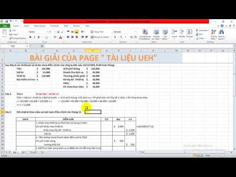 Video Giải đề thi thử nguyên lý kế toán UEH- k45 - youtube