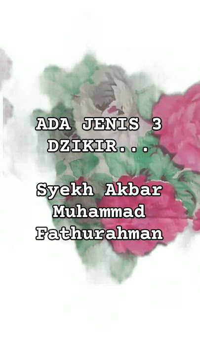 Jenis Dzikir dari Syekh Akbar Muhammad Fathurahman Mursyid Tarekat Idrisiyah 💟 part 1.. #shorts