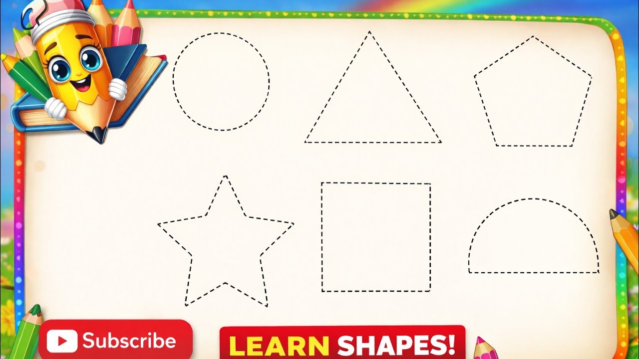 Colour the shapes tracing 