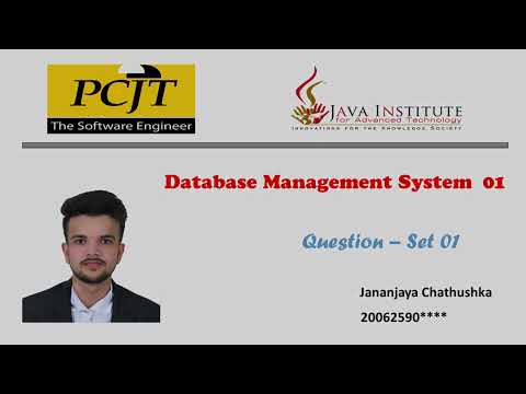 Question Set 01 | Database Management System | Java Institute