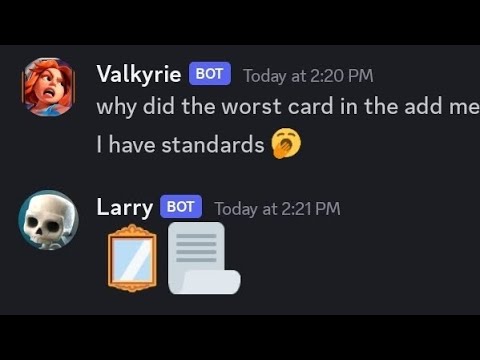What if Clash Royale cards had a discord server?