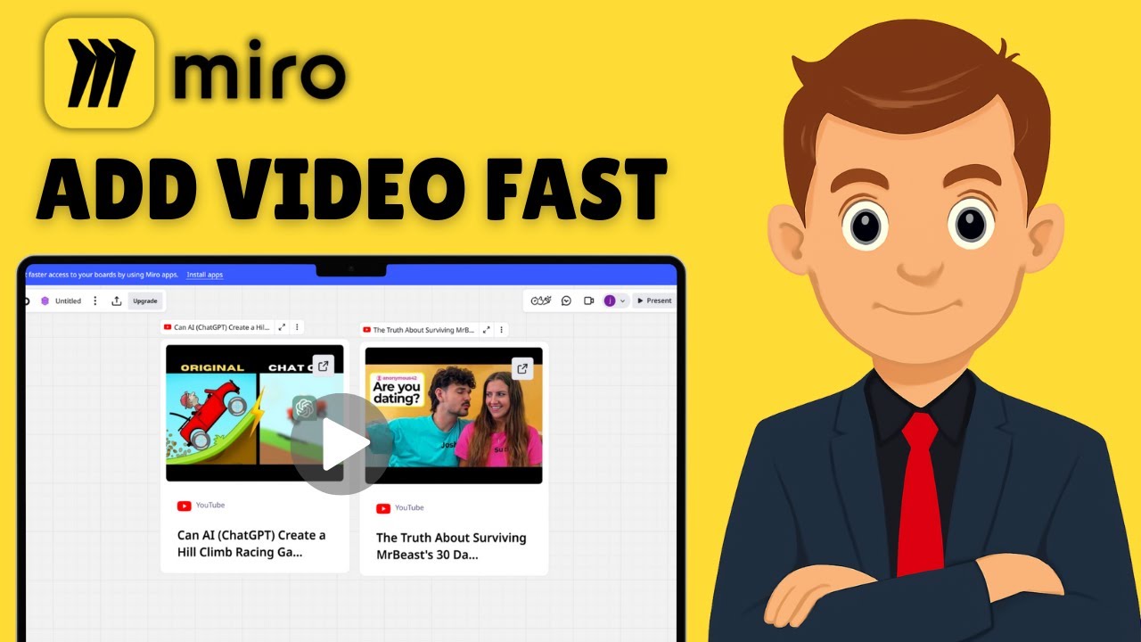 КАК ДОБАВИТЬ ВИДЕО НА ДОСКУ MIRO