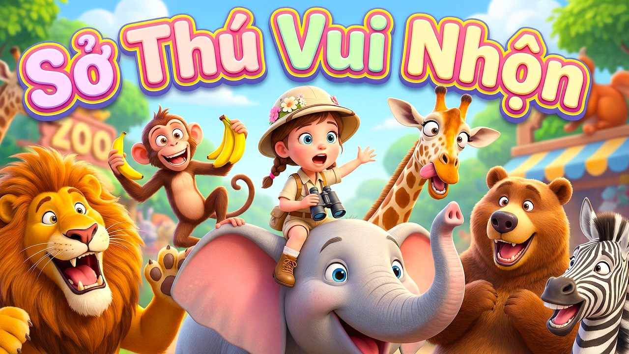 Sở Thú Vui Nhộn 🦁🐘 | Dạy Bé Học Nói 21 Con Vật Quen Thuộc | Học Mà Chơi