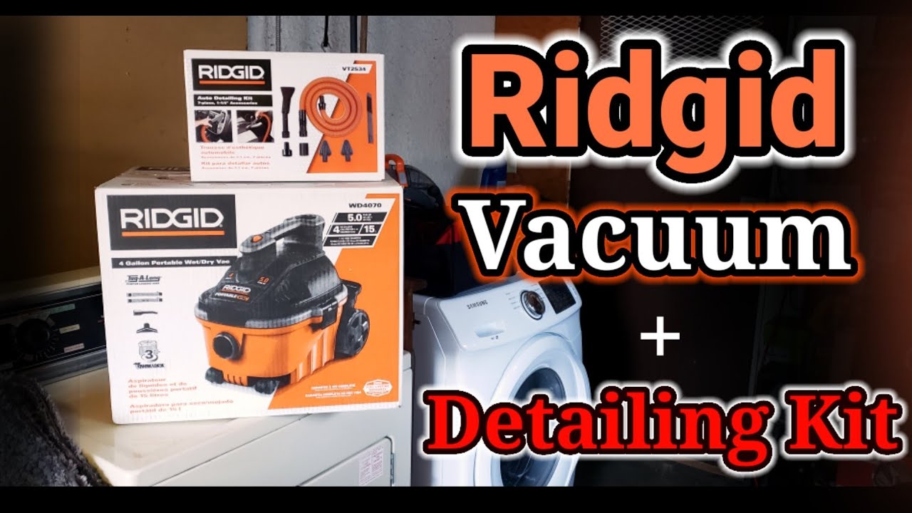 BEST BUDGET VACUUM FOR AUTO DETAILING Ridgid Vacuum and Detailing Kit Unboxing + Review YouTube
