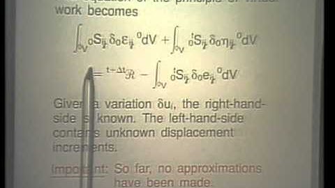 Lec 4 | MIT Finite Element Procedures for Solids and Structures, Nonlinear Analysis