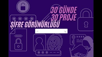 30 Günde 30 Proje: HTML/CSS/JavaScript ile Şifre Görünümü