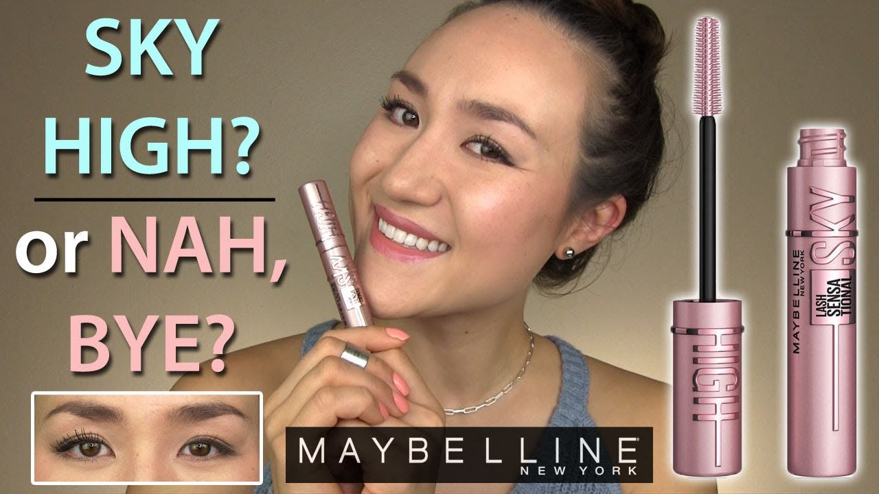 Maybelline SKY HIGH Mascara // Full Day Wear Test & Review - YouTube