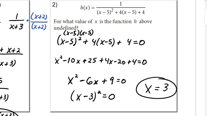 Rational Expressions, Equations, Functions SAT Review Questions