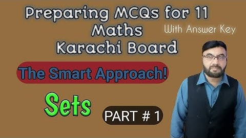 Most Important MCQs Sets | Class 11th | Maths | Karachi Board With Answer Key