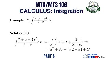 Integration Made Easy: MTH106 Calculus for SS1–3, JUPEB, IJMB, A-Level & 100 Lvl Engineering Student