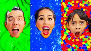 PASAMOS 24 HORAS EN 3 ALBERCAS GIGANTES DE SLIME ORBEEZ Y GELATINA 😭 ¡Terminó mal! @KarlaBustillos